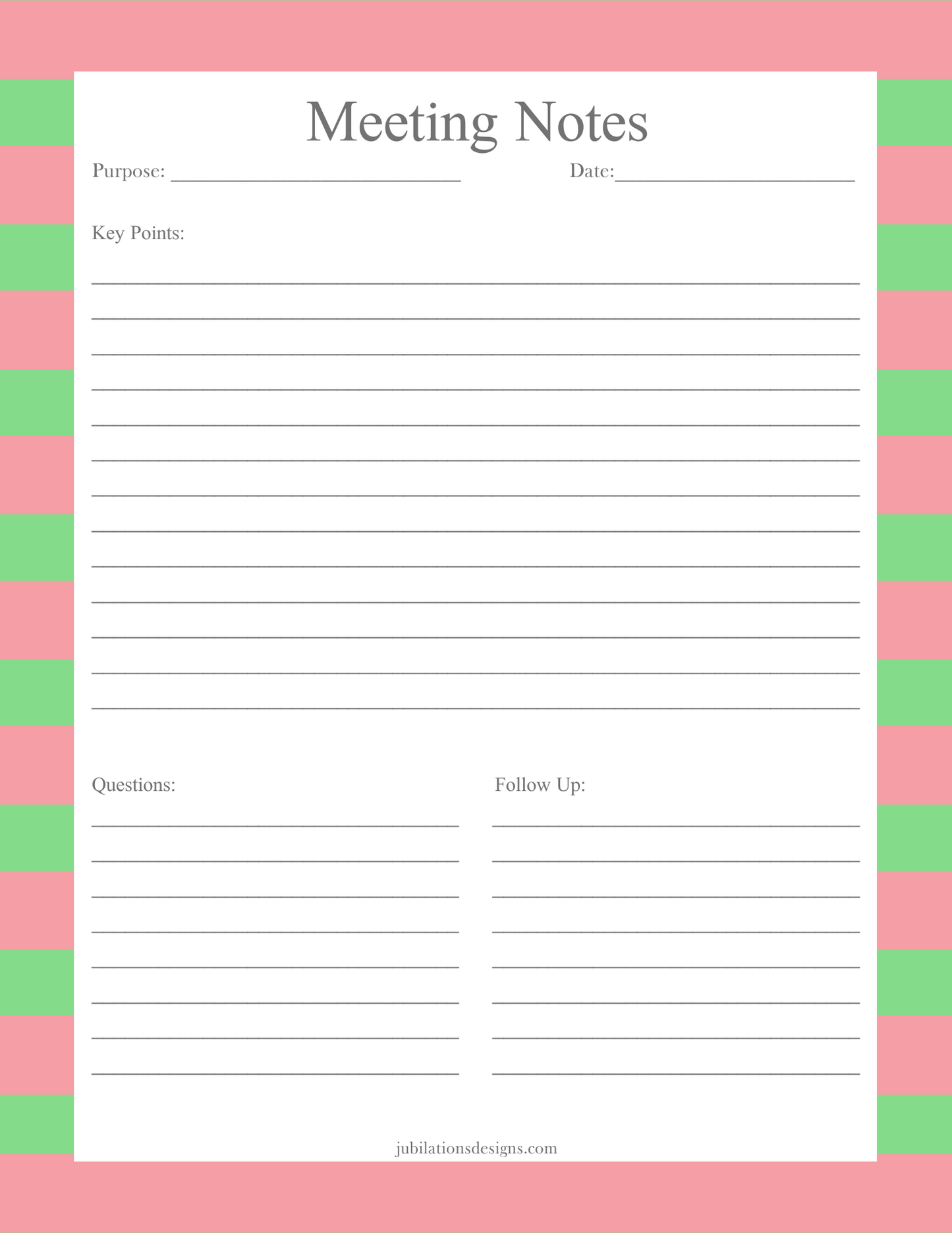 Large Meeting Notepad