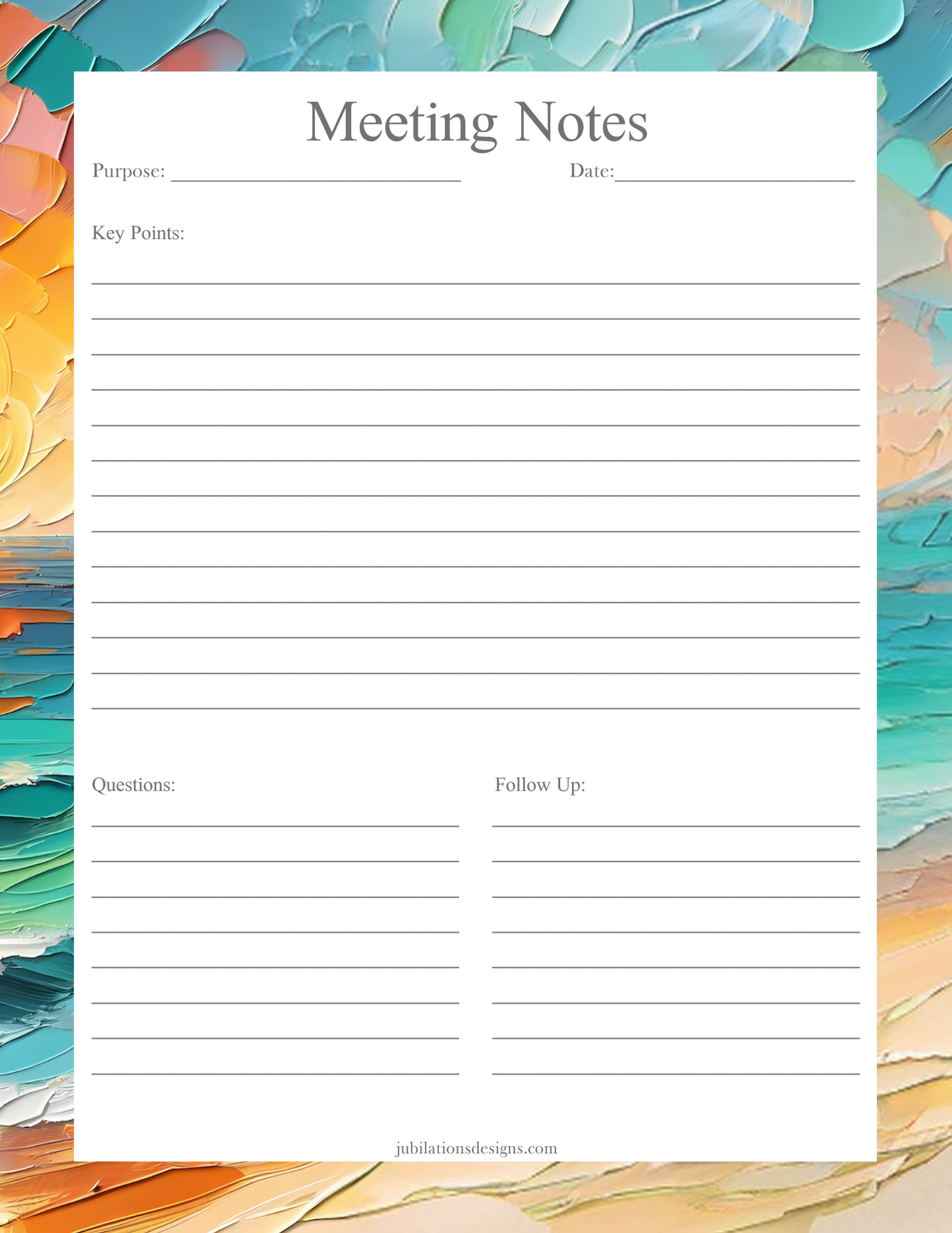 Large Meeting  Notepad