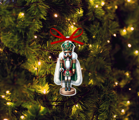 African-American Nutcracker King Acrylic Ornament