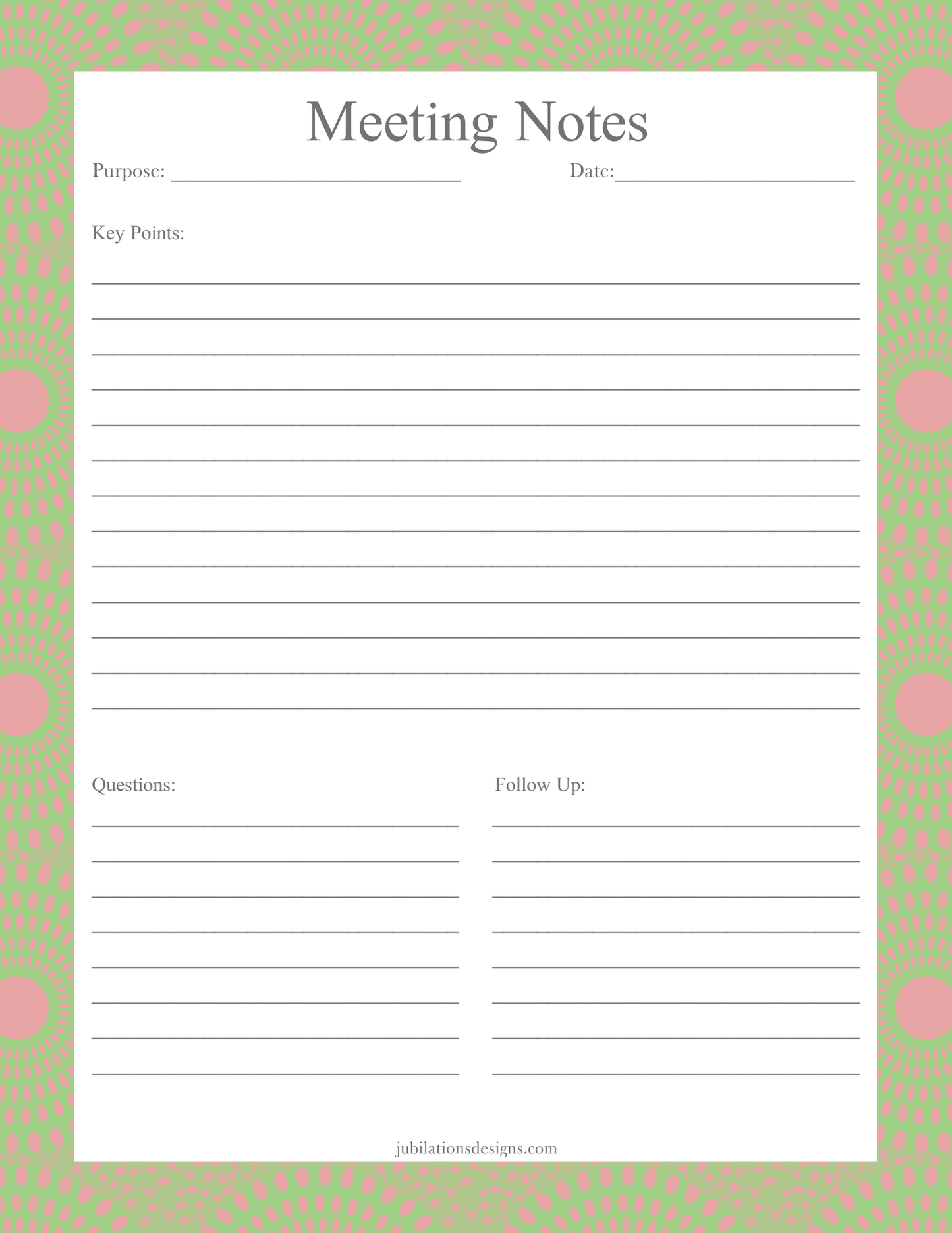 Large Meeting  Notepad