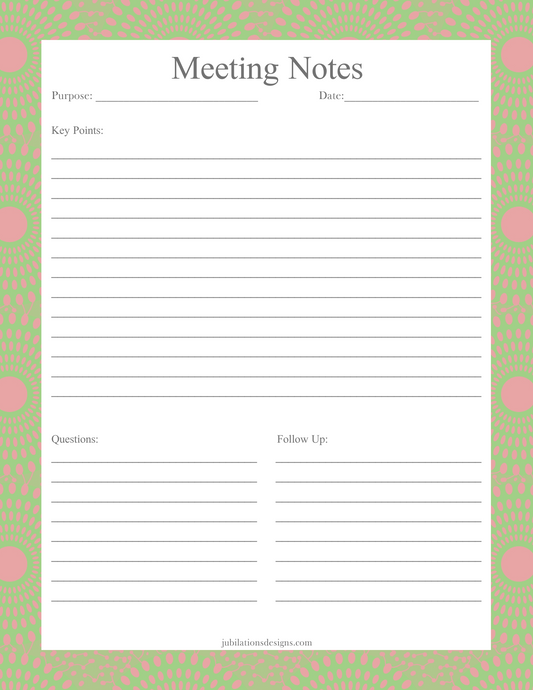 Large Meeting  Notepad