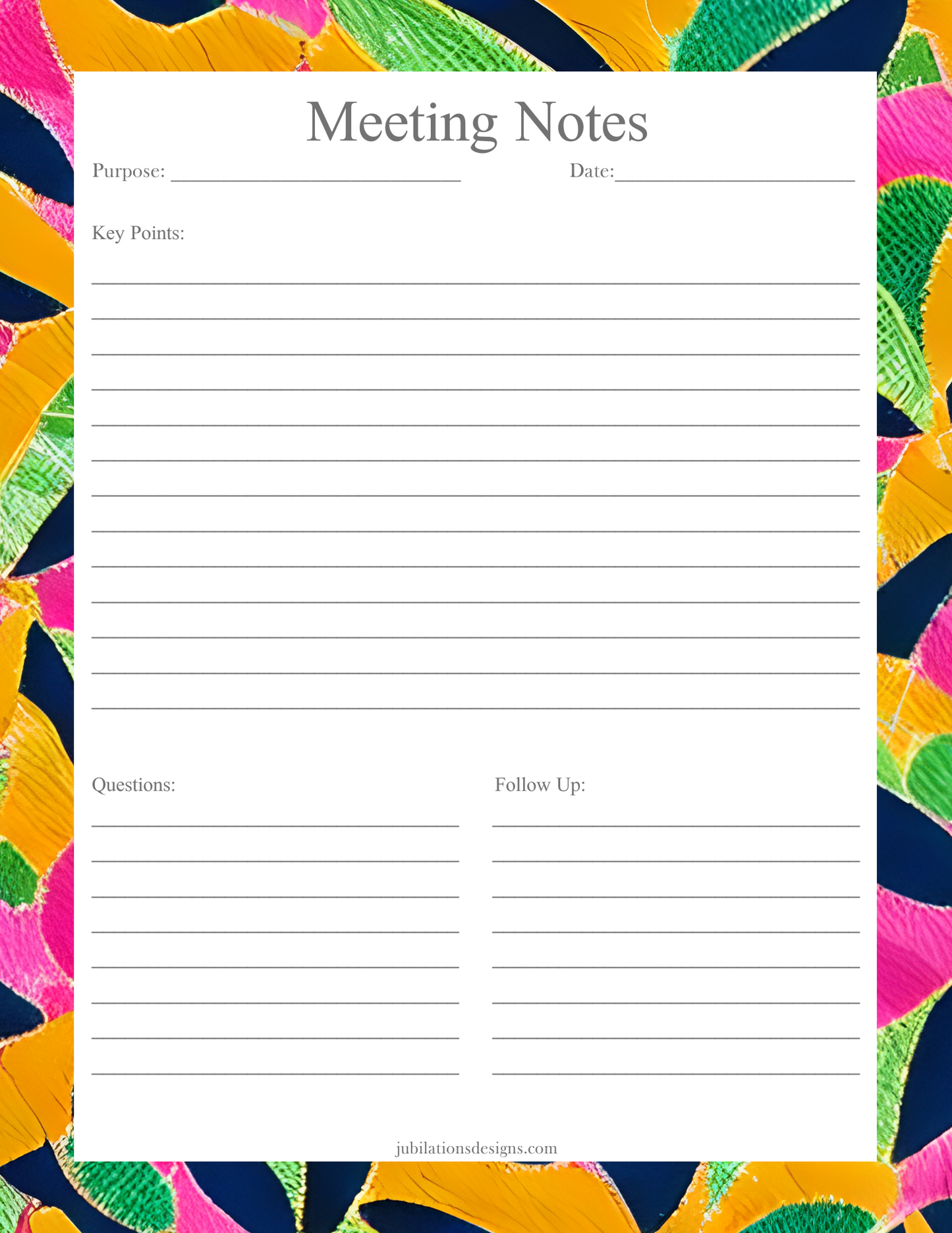 Large Meeting  Notepad