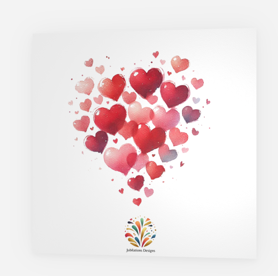 watercolor hearts