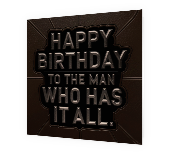 For the Man Birthday Card